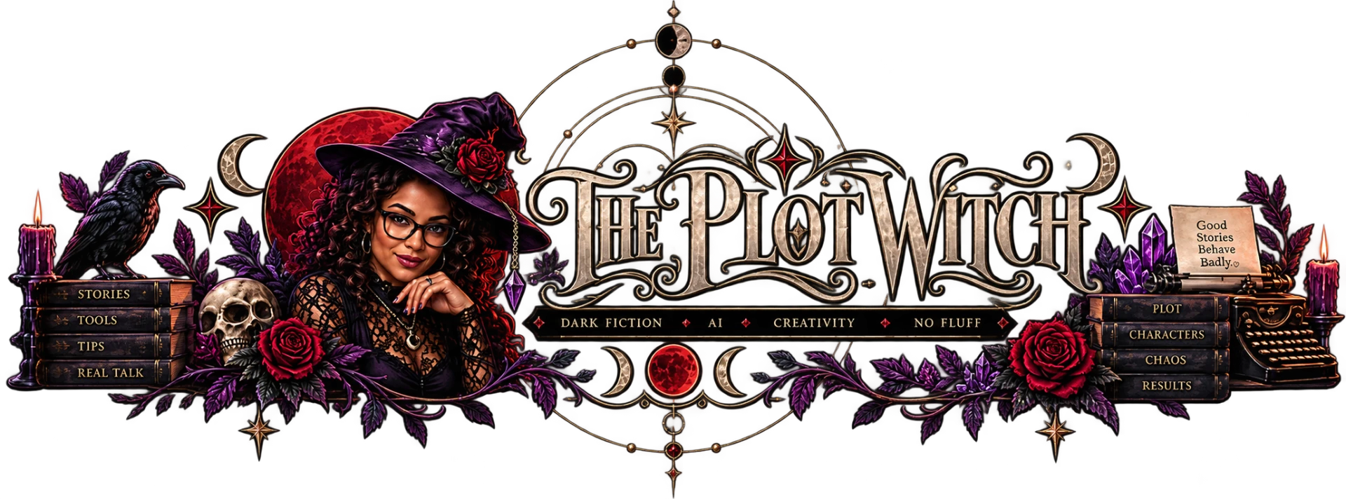 The Plot Witch — dark fiction, AI, creativity, no fluff